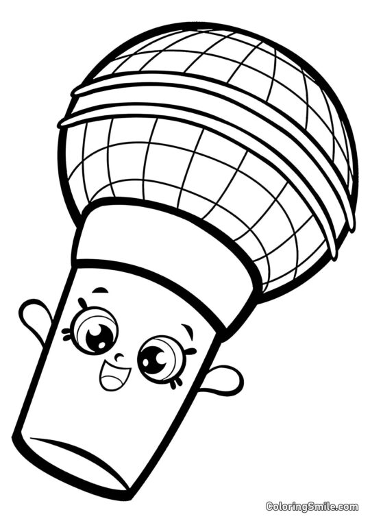 Шопкінс Мікрофон Майк - Розмальовка