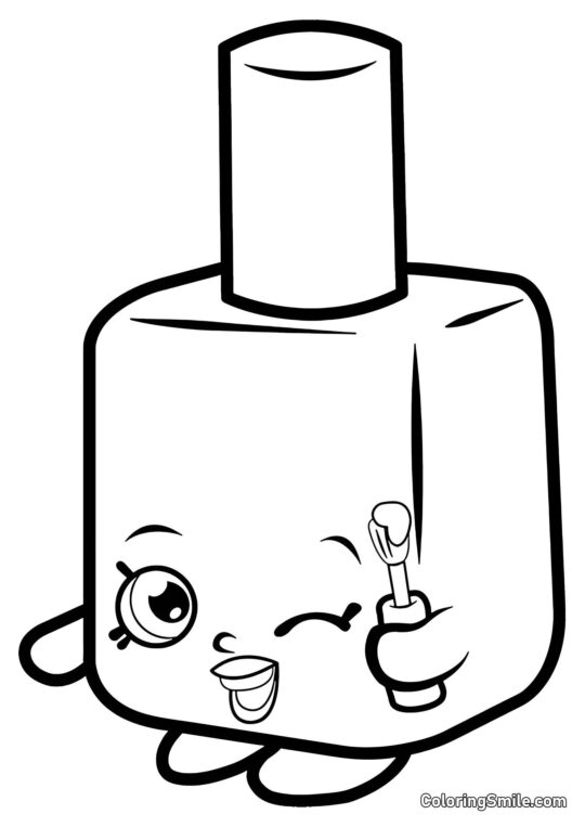 Шопкінс Поллі Полірування - Розмальовка