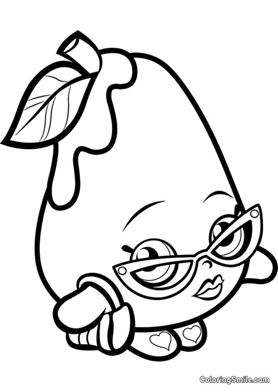 Шопкінс Вишукана Груша - Розмальовка