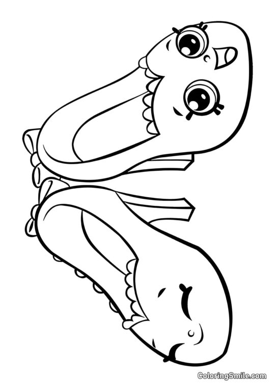 Шопкінс Черевики - Розмальовка