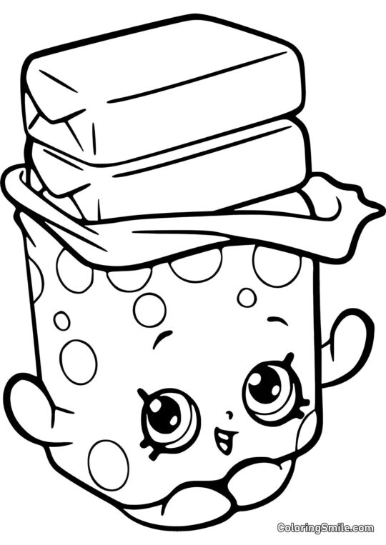 Шопкінс Жувальна Гумка Боббі - Розмальовка