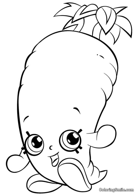 Шопкінс Морква Карен - Розмальовка