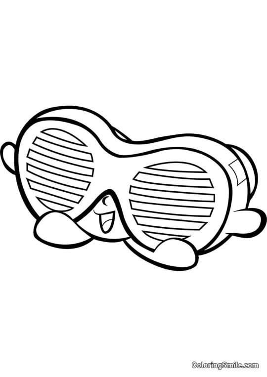 Шопкінс Святкові Окуляри - Розмальовка