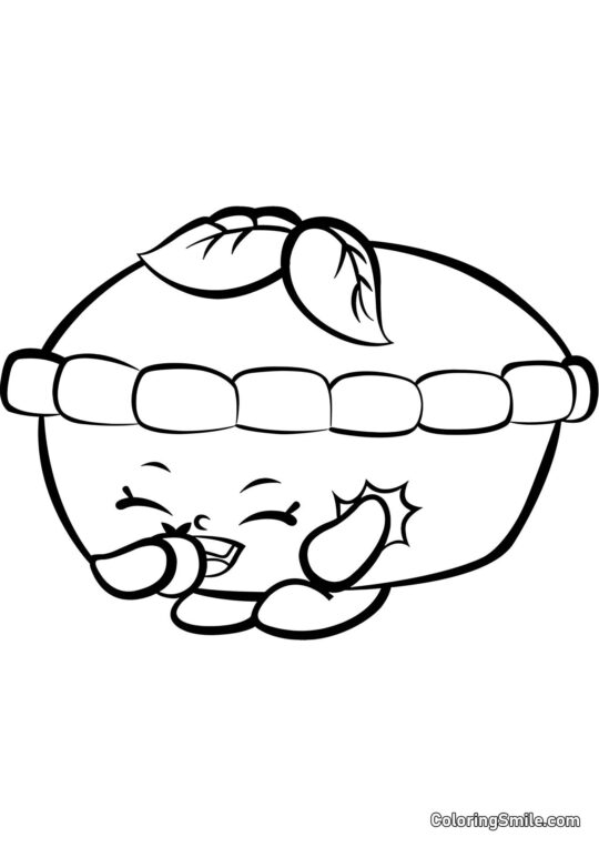 Шопкінс Яблучний Пиріг - Розмальовка