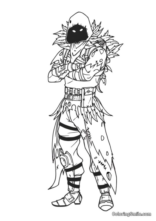 Фортнайт Ворон - Розмальовка