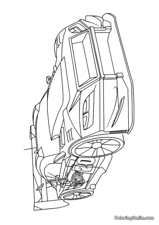 Гарячі Колеса Спортивний Автомобіль - Розмальовка