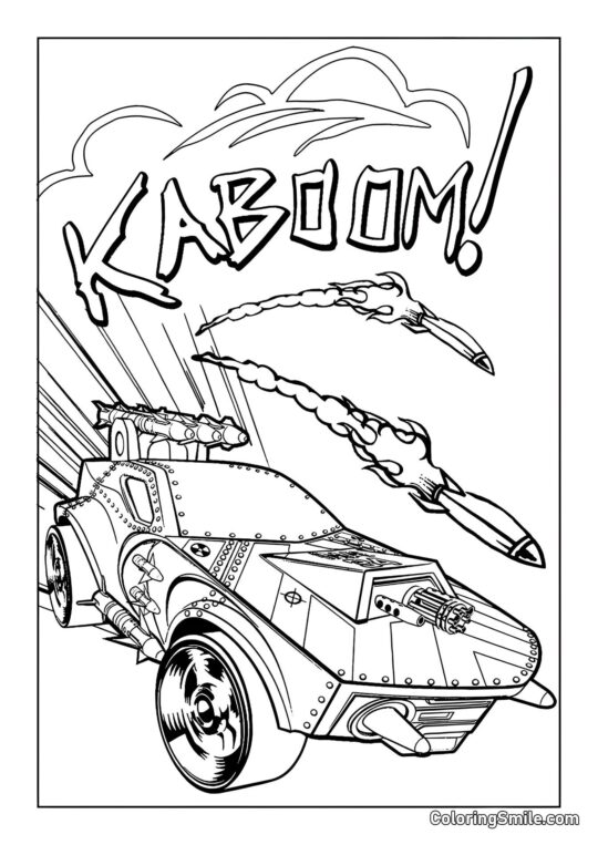 Збройні Гарячі Колеса - Розмальовка