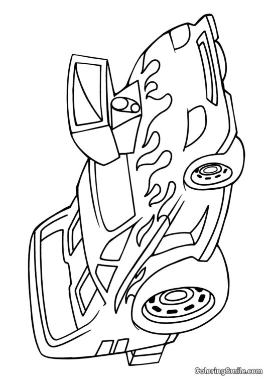 Дикий Автомобіль Гарячі Колеса - Розмальовка