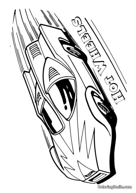 Гарячі Колеса на Перегонній Трасі - Розмальовка