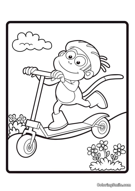 Бутс на скейтборді - Розмальовка