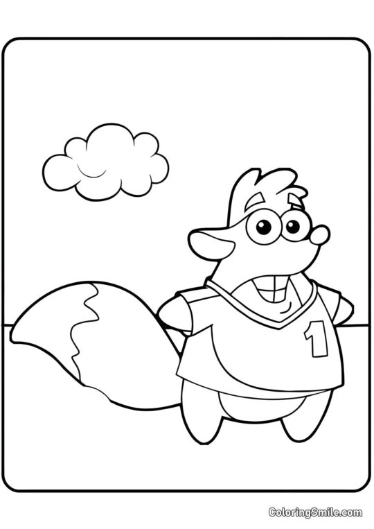 Білка Тіко - Розмальовка