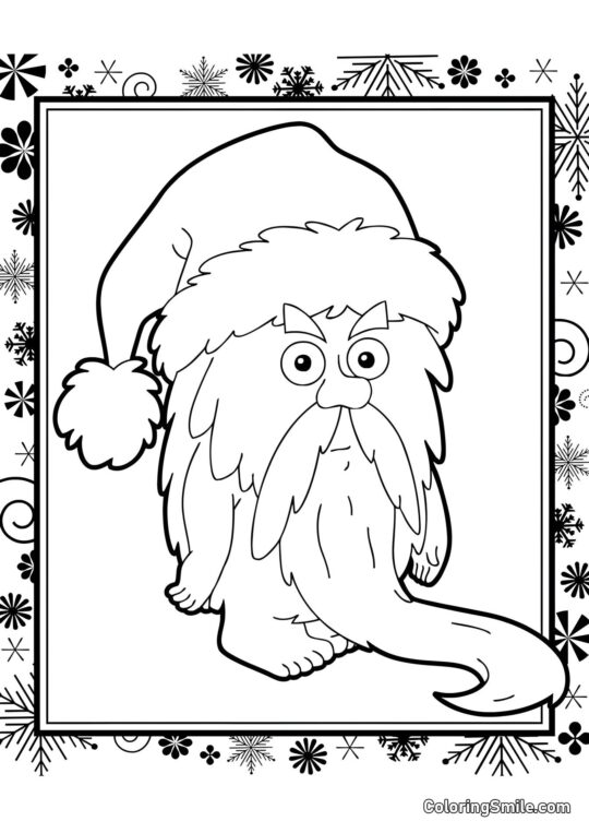 Портрет Діда Мороза - Розмальовка