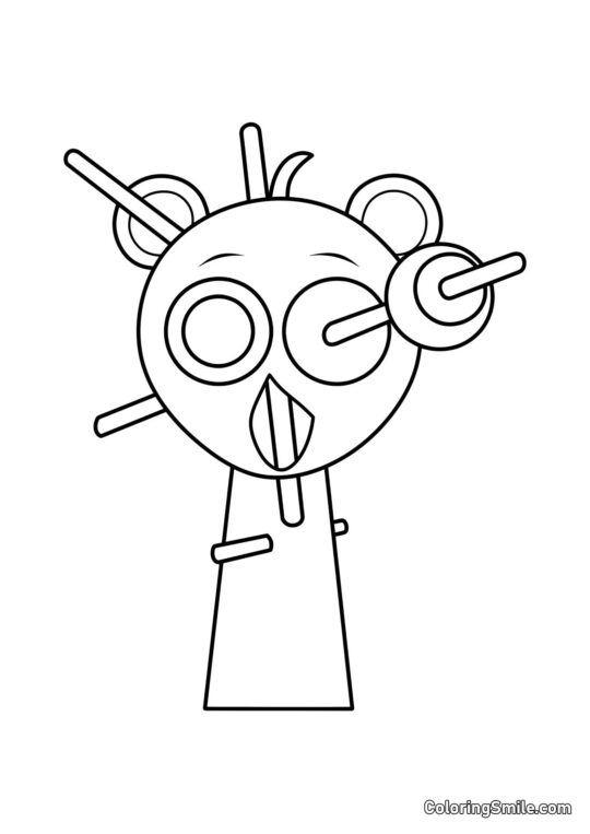 Жахливий Спрунк Небо Жахливий Спрунк Небо - Розмальовка