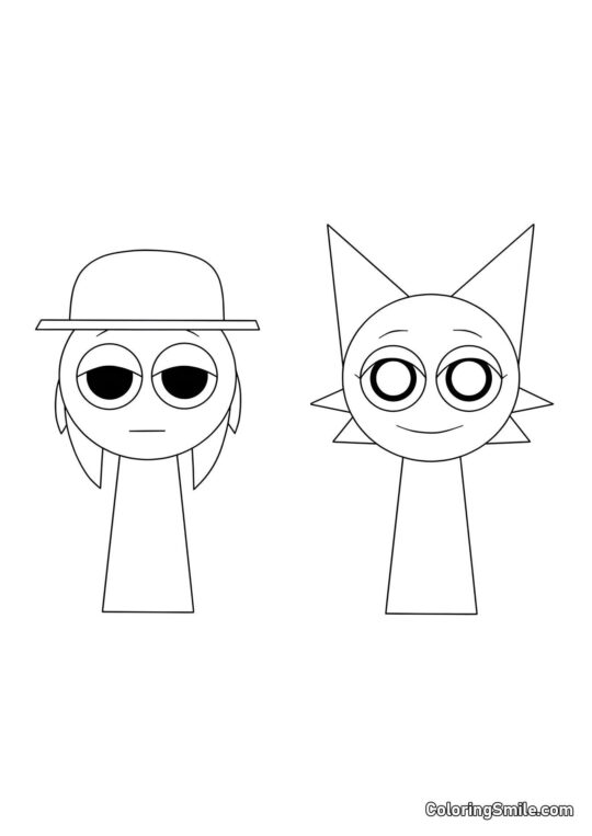 Спрункі Таннер і Венда Спрункі Таннер і Венда - Розмальовка