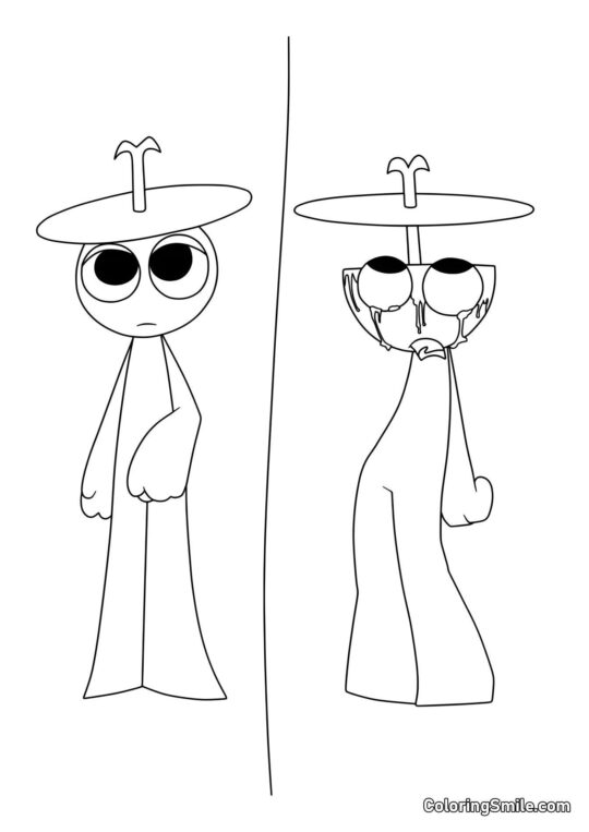 Нормальний і Жахливий Спрунк Клюква Нормальний і Жахливий Спрунк Клюква - Розмальовка