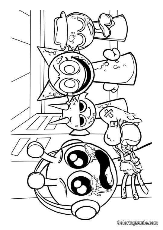 Спрункі в Жахливому Режимі Спрункі в Жахливому Режимі - Розмальовка