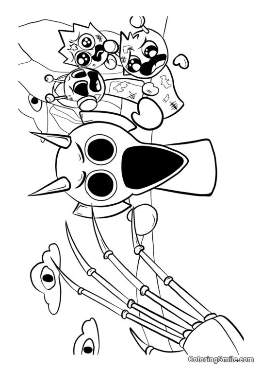 Жахливі Спрункі Дерпл з Друзями Жахливі Спрункі Дерпл з Друзями - Розмальовка