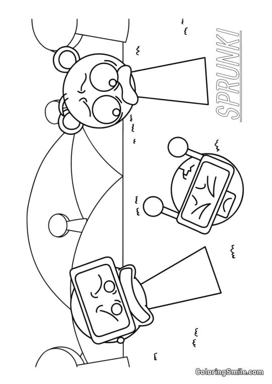 Спрункі Гардольд, Небо і Веселий Бот Спрункі Гардольд, Небо і Веселий Бот - Розмальовка