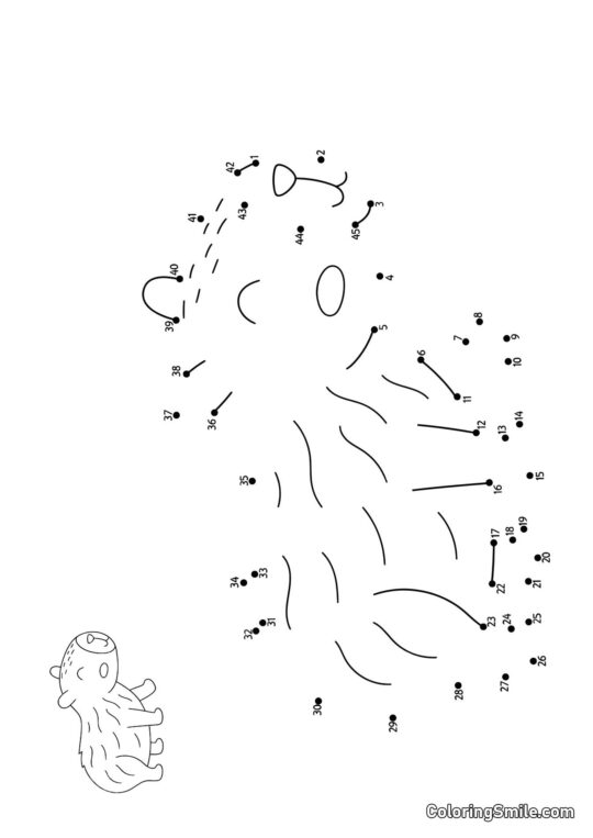 Капібара в крапках - Розмальовка