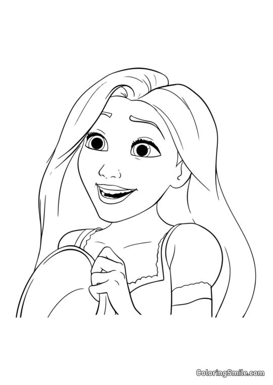 Рапунцель дізнається чудову новину - Розмальовка