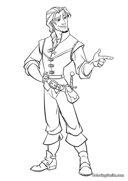 Флінн з фільму Рапунцель - Розмальовка