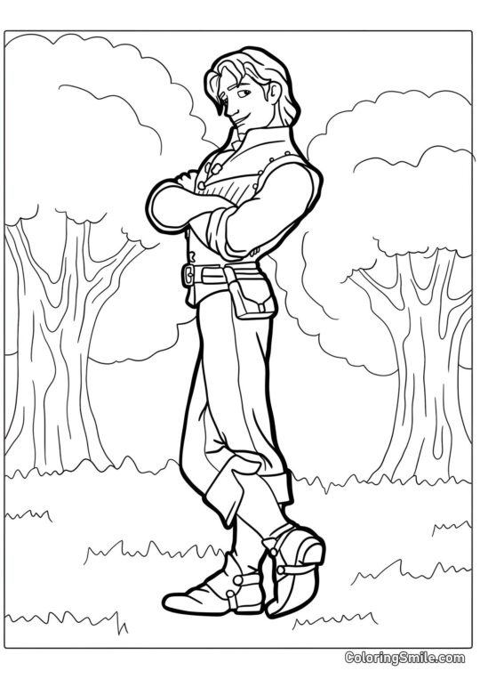 Юджин чекає на Рапунцель - Розмальовка