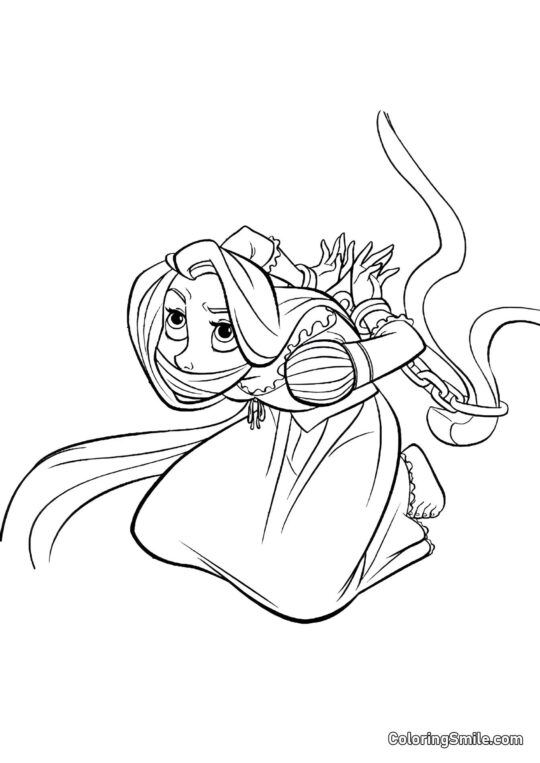 Зв’язана Рапунцель - Розмальовка