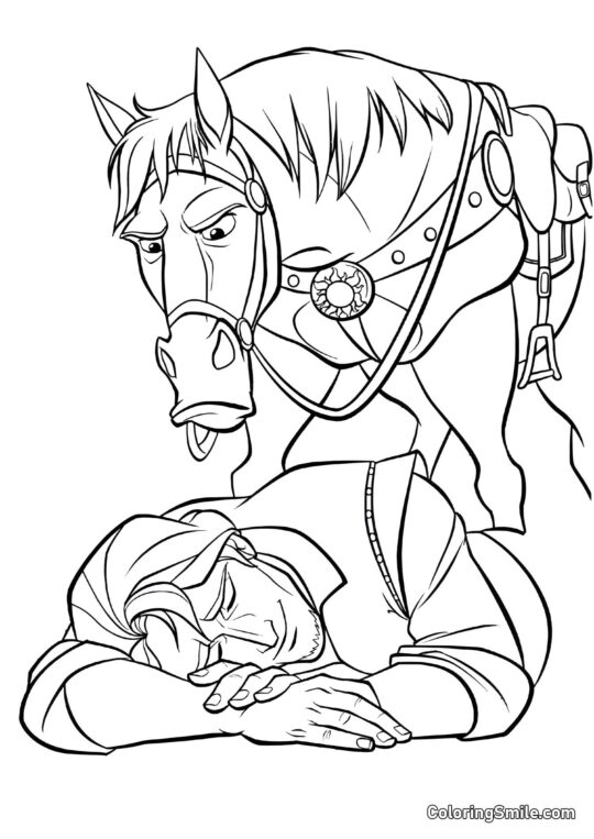 Коня Максімус знайшов Фліна - Розмальовка