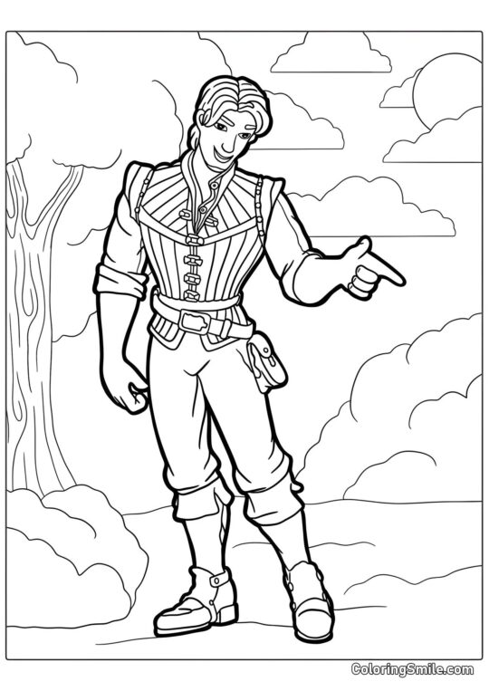 Юджин з Рапунцель - Розмальовка