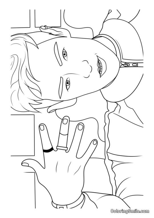 Танос з Гри в кальмара 2 - Розмальовка