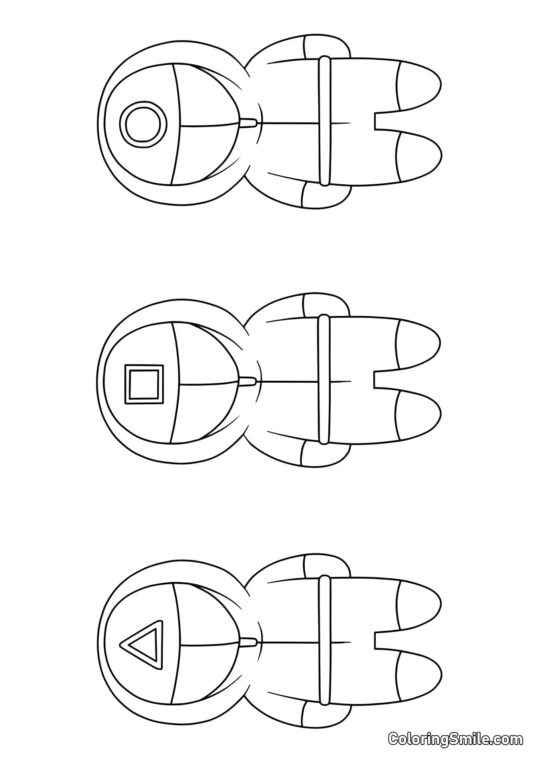 Охорона з Гри в кальмара - Розмальовка