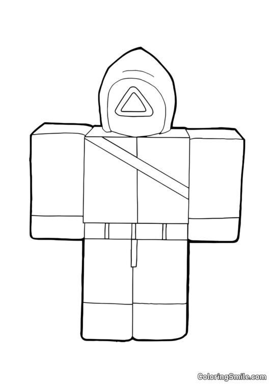 Солдат Roblox Гри в кальмара - Розмальовка