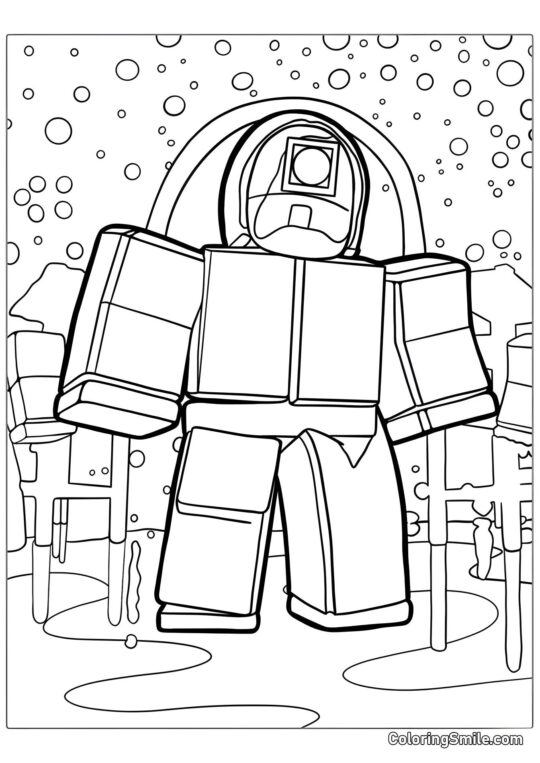 Гра в кальмара в Roblox - Розмальовка