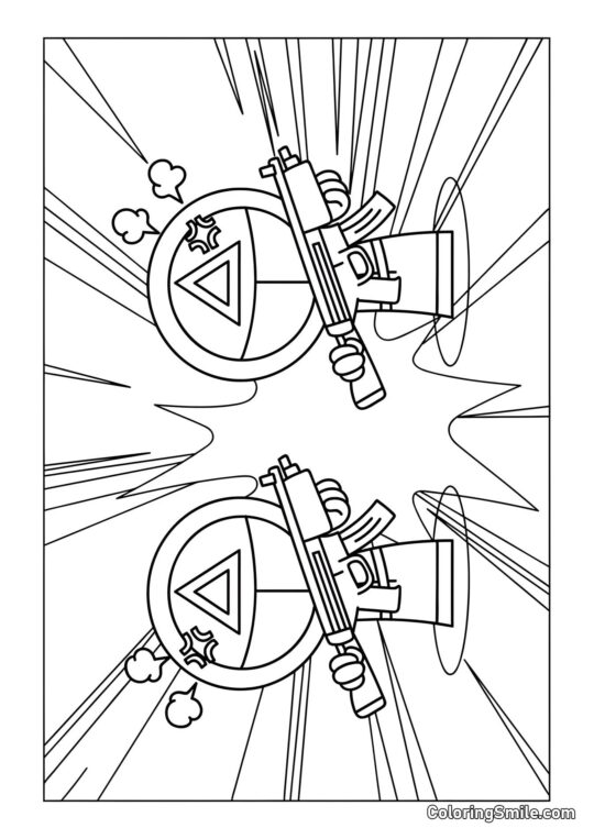 Sprunk в стилі Гри в кальмара - Розмальовка