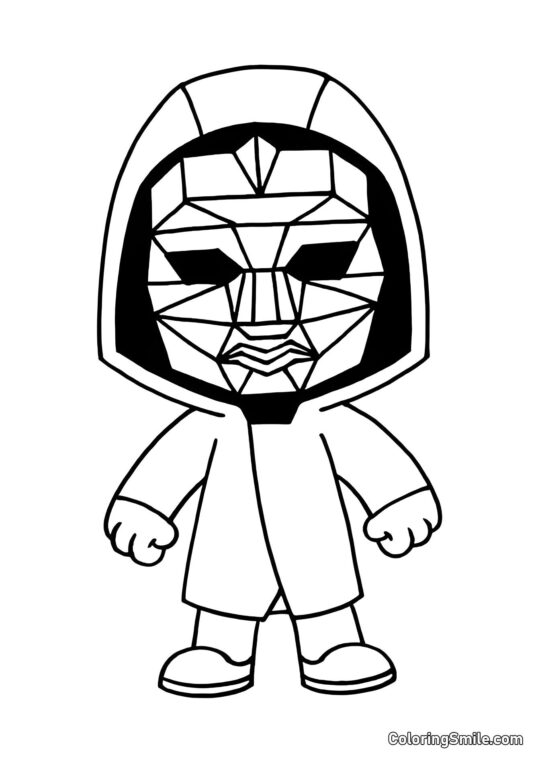 Чібі Бос з Гри в кальмара - Розмальовка