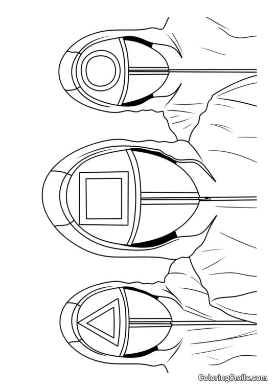 Солдати з Гри в кальмара 2 - Розмальовка