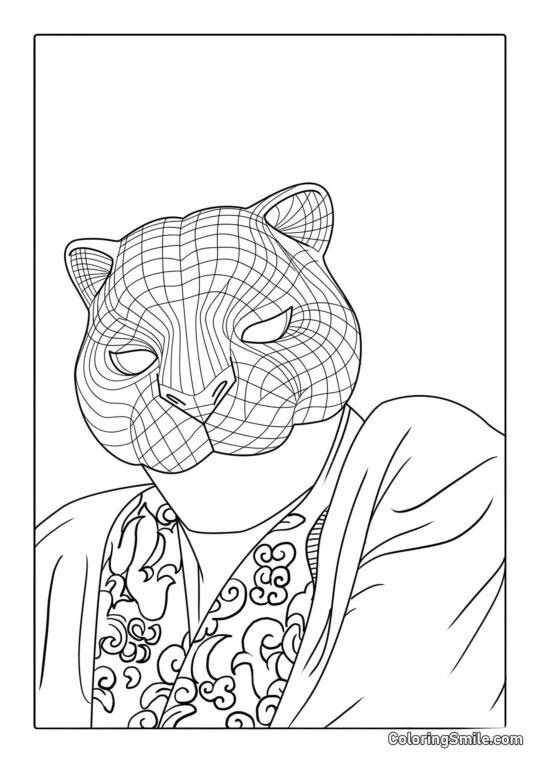 Глядач з Гри в кальмара - Розмальовка