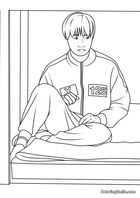 Гравець 125 з Гри в кальмара 2 - Розмальовка