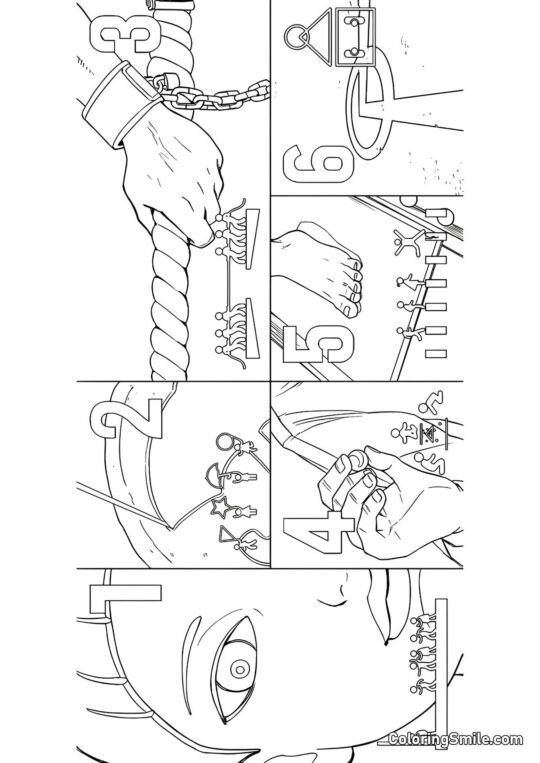 Усі ігри з Гри в кальмара Сезон 1 - Розмальовка