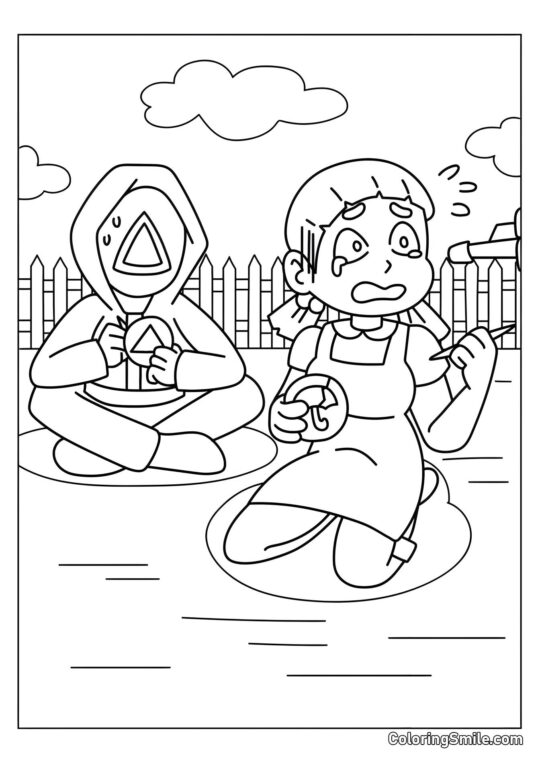 Друга Гра в кальмара - Розмальовка