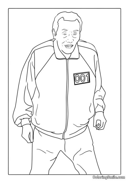 Гравець 001 з Гри в кальмара - Розмальовка