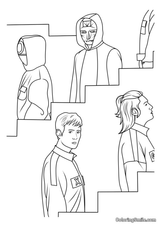 Герої Гри в кальмара 2 - Розмальовка