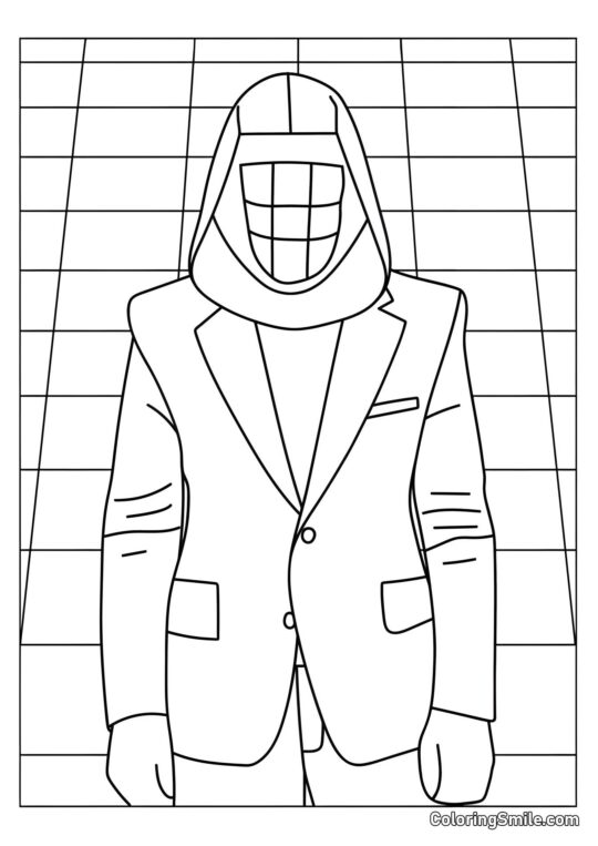 Ведучий Гри в кальмара - Розмальовка