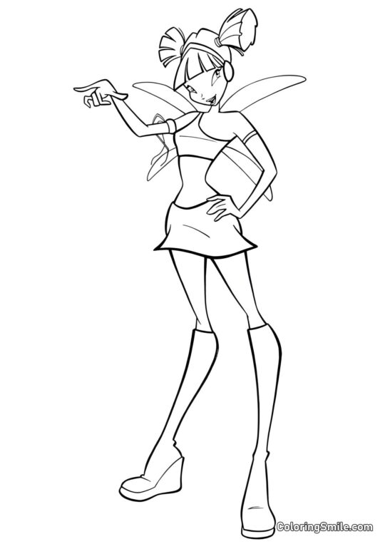 Муса любить музику - Розмальовка