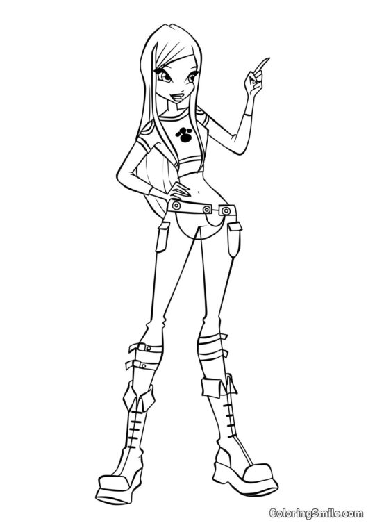 Фея тварин Роксі - Розмальовка