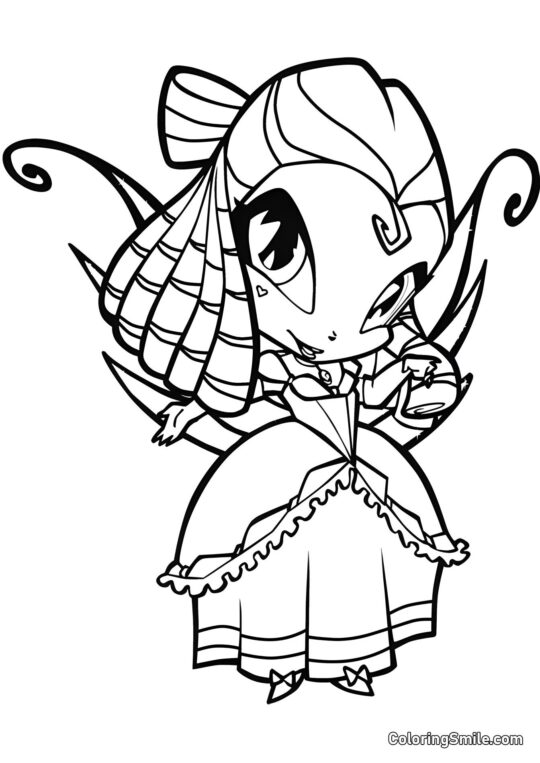 Маленька фея Тюн - Розмальовка