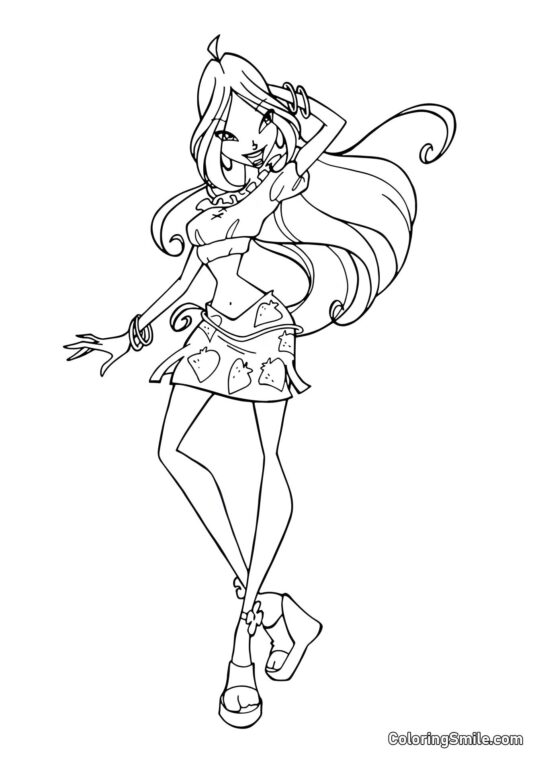 Флора – модниця - Розмальовка