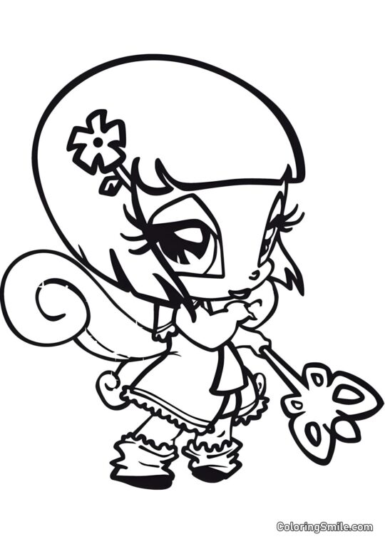 Маленька фея Локетт - Розмальовка