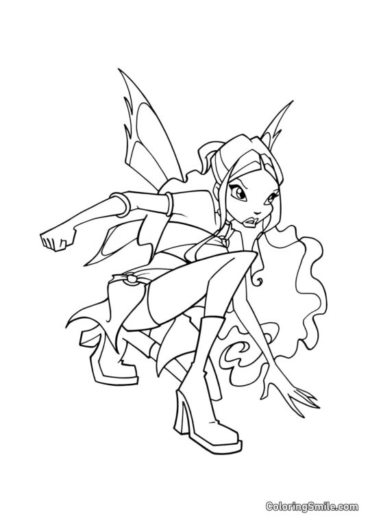 Лейла готова до бою - Розмальовка