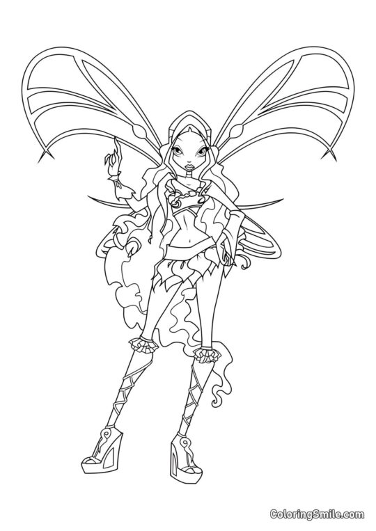 Лейла Софікс повний зріст - Розмальовка